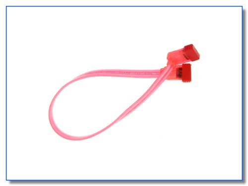 1000000016857 - A. C. RYAN SATA2 CABLE 1X90 DEGREE ENDS (30CM / 12INCH / UV RED)