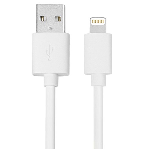 0100003887360 - APPLE MFI CERTIFIED - FOR APPLE IPHONE 6 (4.7) 6 PLUS (5.5) IPAD AIE 1 2 IPAD MINI 2 DATA SYNC & CHARGER CABLE, LIGHTNING TO USB CORD - 3.5FT 1M WHITE