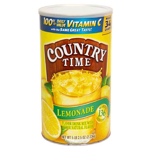0100004140228 - COUNTRY TIME LEMONADE DRINK MIX, (MAKES 34 QUARTS) 82.5-OUNCE CANISTERS (PACK OF