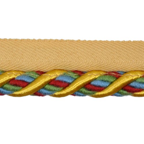 0001001004172 - 1/2 CORD WITH LIP ON 25-YARD ROLL, YELLOW/RED AND GREEN