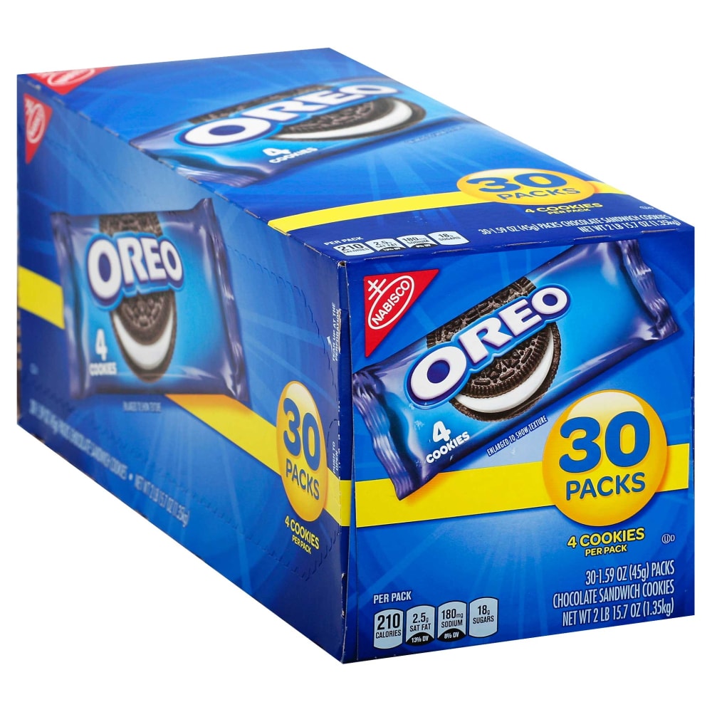 1001932000198 - OREO CHOCOLATE SANDWICH COOKIES - SLEEVE PACK, 1.59 OUNCE -- 120 PER CASE.