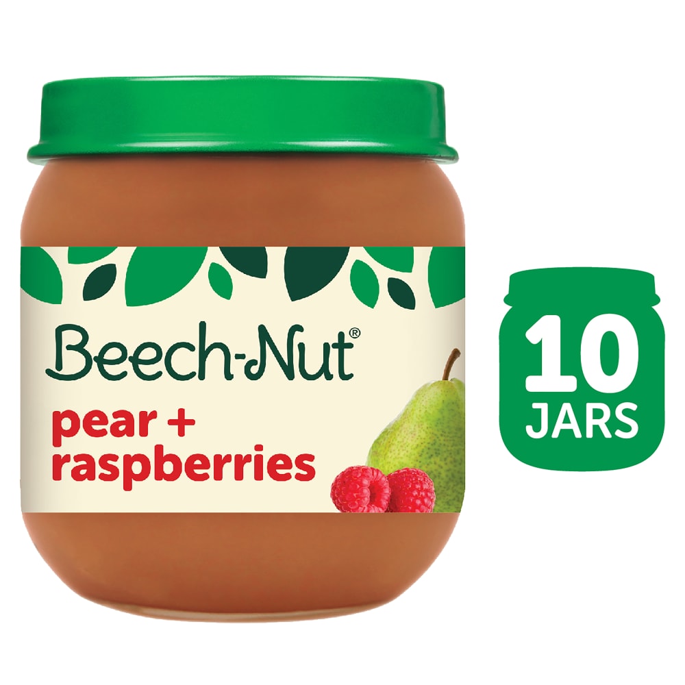 1005220009511 - BEECH-NUT CLASSICS PEAR & RASPBERRY STAGE 2 BABY FOOD