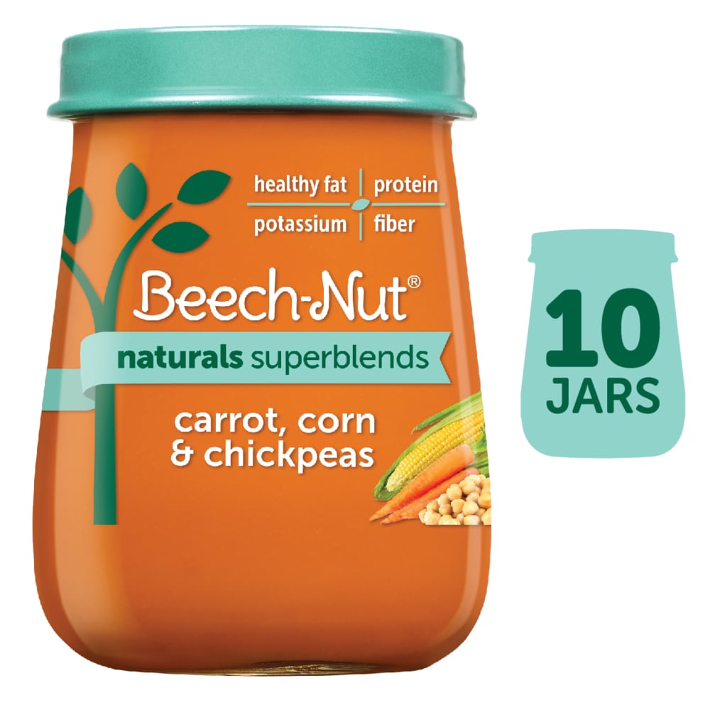 1005220017226 - BEECH-NUT NATURALS SUPERBLENDS CARROT CORN & CHICKPEAS STAGE 3 BABY FOOD