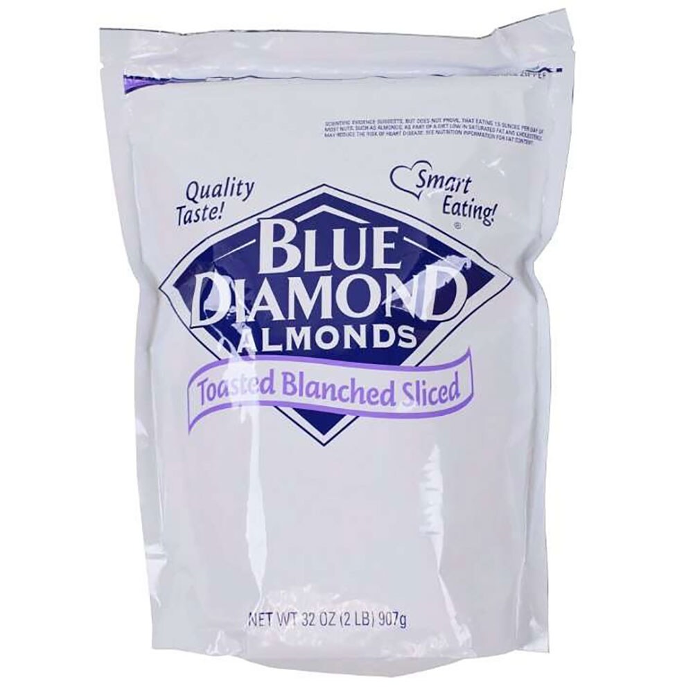 1008663108742 - SUGAR FOODS SLICED TOASTED BLANCHED ALMONDS, 2 POUND -- 8 PER CASE.