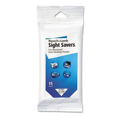 0010119815075 - SIGHT SAVERS PRE MOISTENED LENS CLEANING TISSUE 15 SHEETS PACK WHITE