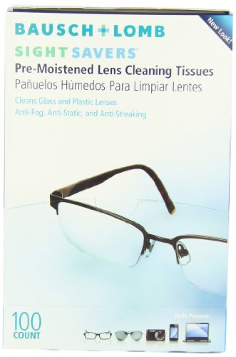 0010119895817 - BAUSCH & LOMB SIGHT SAVERS PREMOISTENED LENS CLEANING TISSUES - 100 COUNT, 2 PK.