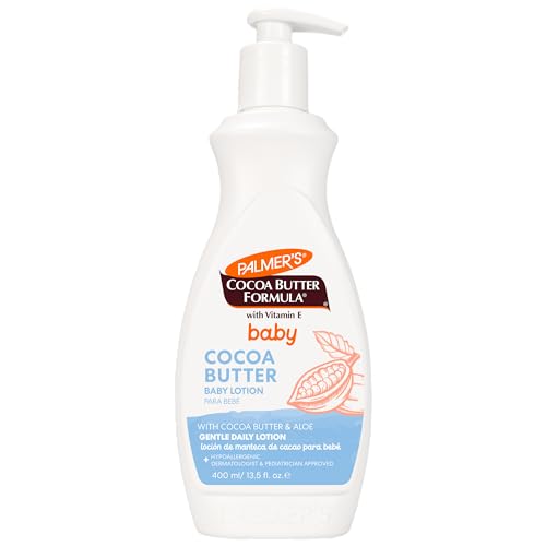 0010181047718 - PALMERS BABY LOTION, COCOA BUTTER FORMULA BODY LOTION, 13.5 FL OZ, GENTLE BABY MOISTURIZER FOR DELICATE SKIN WITH VITAMIN E & ALOE, HYPOALLERGENIC, 48HR MOISTURE, DERMATOLOGIST TESTED BABY ESSENTIALS