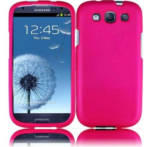 0010273604577 - SAMSUNG GALAXY S3 I9300 SGH-I747 RUBBERIZED COVER - HOT PINK