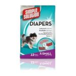 0010279105825 - SIMPLE SOLUTION DISPOSABLE DIAPERS FOR DOG EXTRA SMALL 12 PACK
