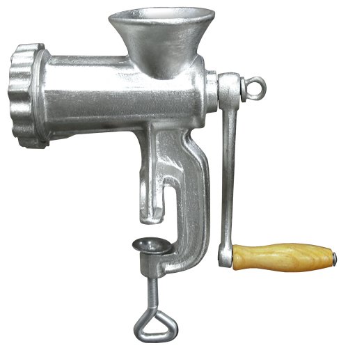 0102930745133 - WESTON #10 MANUAL TINNED MEAT GRINDER AND SAUSAGE STUFFER