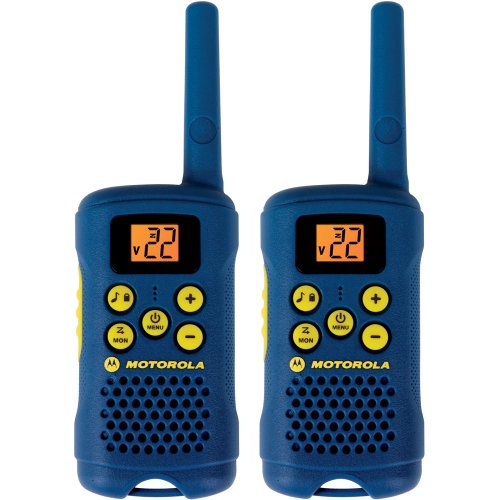 0102930905933 - MOTOROLA MG160A 16-MILE RANGE 22-CHANNEL FRS/GMRS PAIR OF TWO-WAY RADIO (LIGHT BLUE)
