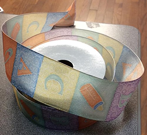 0010333482640 - BABY DESIGN PASTEL COLORED 1.5 INCH X 25 YARD ROLL OF RIBBON