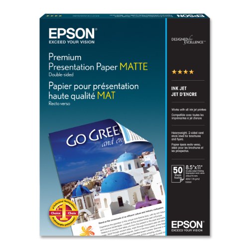 0010343837782 - EPSON PREMIUM PRESENTATION PAPER MATTE (8.5X11 INCHES, DOUBLE-SIDED, 50 SHEETS) (S041568)