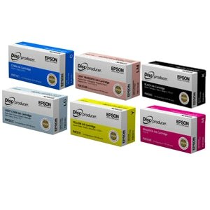 0010343880481 - EPSON DISCPRODUCER INK SET (1 CARTRIDGE OF EACH COLOR, 6 CARTRIDGES TOTAL)