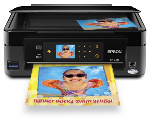 0010343889361 - EPSON EXPRESSION HOME XP-400 WIRELESS ALL-IN-ONE COLOR INKJET PRINTER, COPIER, SCANNER. PRINTS FROM TABLET/SMARTPHONE. AIRPRINT COMPATIBLE (C11CC07201)