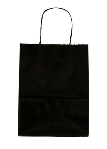 0010346003061 - PREMIER PACKAGING AMZ-280203 15 COUNT GLOSS SHOPPING BAG, 8.25 BY 4.75 BY 10.5-INCH, BLACK