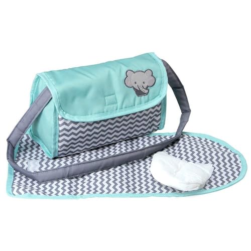 0010475067125 - ADORA ZIGZAG BABY DOLL DIAPER BAG & DOLL ACCESSORIES SET - INCLUDES CHANGING MAT, DIAPER AND DIAPER BAG FOR AGES 3 AND UP - ZIG ZAG PRINT