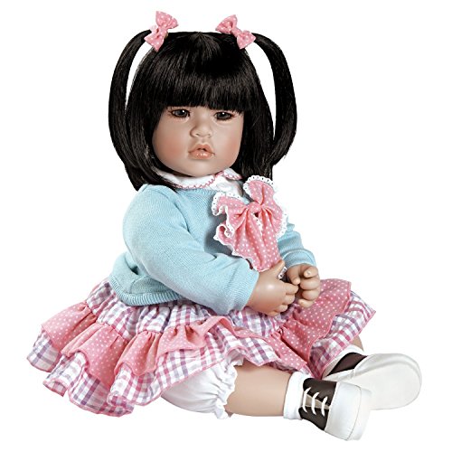 0010475150025 - ADORA TODDLER CUDDLY & WEIGHTED 20 PLAY DOLL- SMART COOKIE WITH BLACK HAIR & BROWN EYES AGES 6+