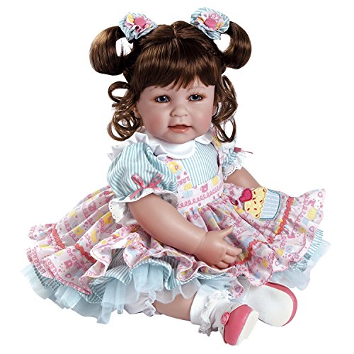 0010475150056 - ADORA TODDLER CUDDLY & WEIGHTED 20 PLAY DOLL- PIECE OF CAKE WITH BROWN HAIR & BLUE EYES - AGES 6+