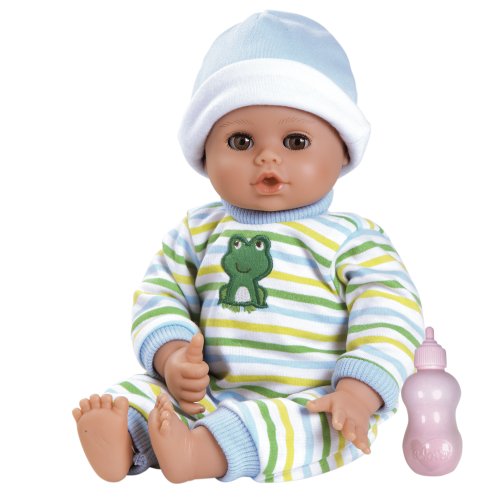 0010475209365 - ADORA PLAYTIME BABY - LITTLE PRINCE, 13 WASHABLE SOFT BODY PLAY DOLL FOR CHILDREN 12 MONTHS & UP, WITH WHITE ROMPER & BOTTLE
