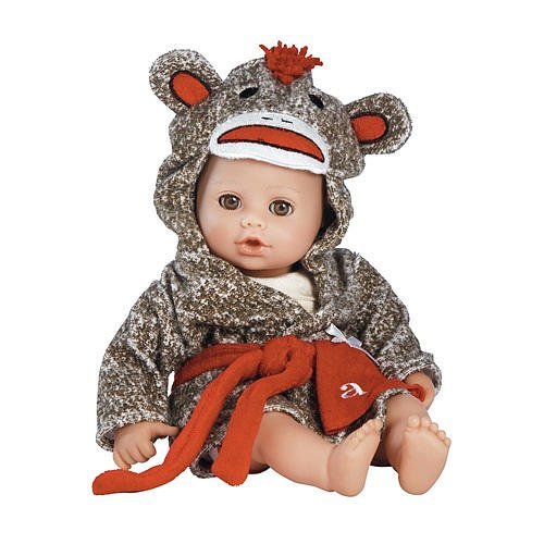 0010475253047 - ADORA BATHTIME SOCK MONKEY 13 GIRL WASHABLE PLAY DOLL WITH OPEN/CLOSE EYES FOR CHILDREN 1+ SOFT CUDDLY HUGGABLE QUICKDRI BODY FOR WATER FUN TOY