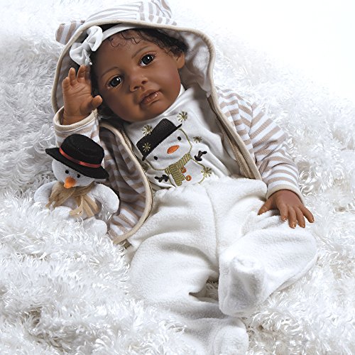 0010475315219 - PARADISE GALLERIES AFRICAN AMERICAN REALISTIC GIRL BABY DOLL KIONE, 20 INCH GENTLETOUCH VINYL, WEIGHTED BODY BLACK HAIR