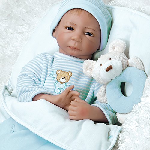 0010475317077 - PARADISE GALLERIES REALISTIC REBORN LIKE BABY BOY DOLL - CUDDLE BEAR CONNER, 20 INCH GENTLETOUCH VINYL