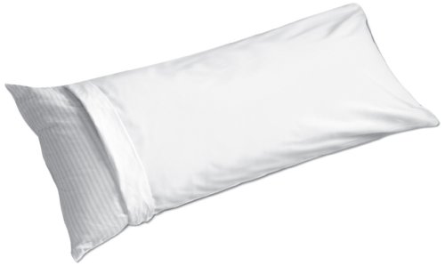 0010482003734 - FRESH IDEAS 100% COTTON 20 BY 54-INCH BODY PILLOW COVER, WHITE