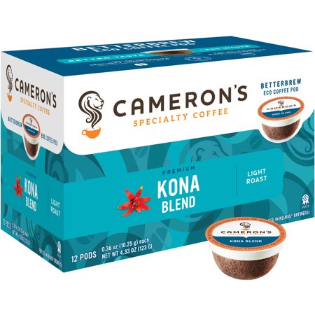 0010668301128 - CAMERON’S SPECIALTY COFFEE KONA BLEND SINGLE SERVE PODS, 12 COUNT