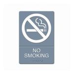 0010736048139 - PROHIBITION SIGN, NO SMOKING SYMBOL W/TACTILE GRAPHIC, MOLDED PLASTIC, 6 X 9