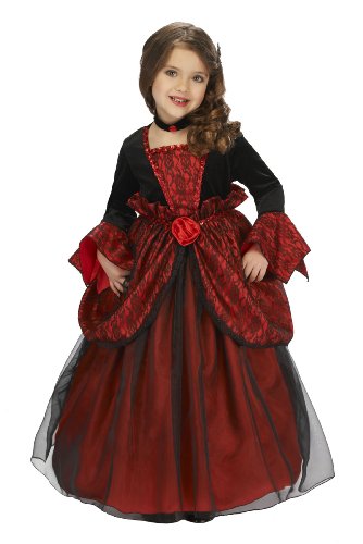 0010793181275 - JUST PRETEND KIDS VAMPIRE PRINCESS COSTUME WITH HOOP AND CHOKER, LARGE
