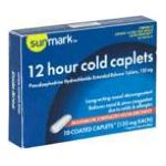 0010939291332 - 12 HOUR COLD CAPLETS 120 MG, 10 COATED CAPLETS,1 COUNT