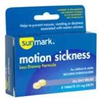 0010939537331 - MOTION SICKNESS 25 MG, 8 TABLET,1 COUNT