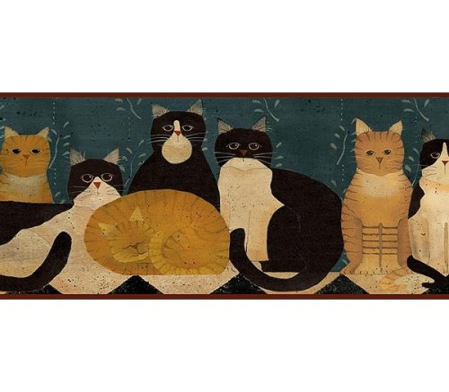 0010976081712 - LINDA SPIVEY COUNTRY CATS WALLPAPEWR BORDER