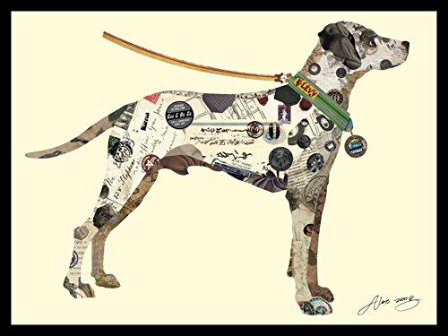 0110160282014 - EMPIRE ART DIRECT DALMATIAN ORIGINAL DIMENSIONAL COLLAGE HAND SIGNED BY ALEX ZENG FRAMED GRAPHIC WALL ART