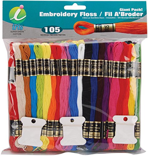0110709402453 - IRIS 105-PACK EMBROIDERY GIANT FLOSS PACK, 8M