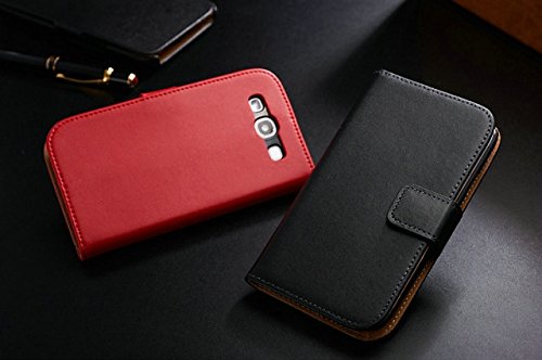 0110943275745 - SAMSUNG GALAXY S3 CASE, GALAXY S3 WALLET CASE, LOW PROFILE PU MAGNETIC LEATHER WALLET CASE CREDIT CARD MONEY POCKET STAND FOR SAMSUNG GALAXY S3 (RED)