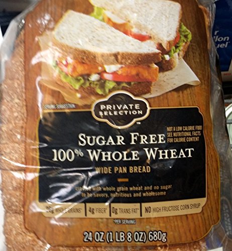 0011110001566 - KROGER PRIVATE SELECTION SUGAR FREE 100% WHOLE WHEAT BREAD 24 OZ LOAF (PACK OF 2)
