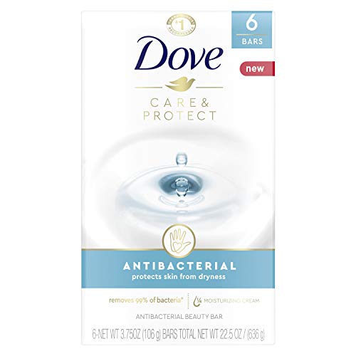 0011111027176 - DOVE BEAUTY BAR FOR ALL SKIN TYPES ANTIBACTERIAL PROTECTS FROM SKIN DRYNESS 3.75 OZ 6 BARS