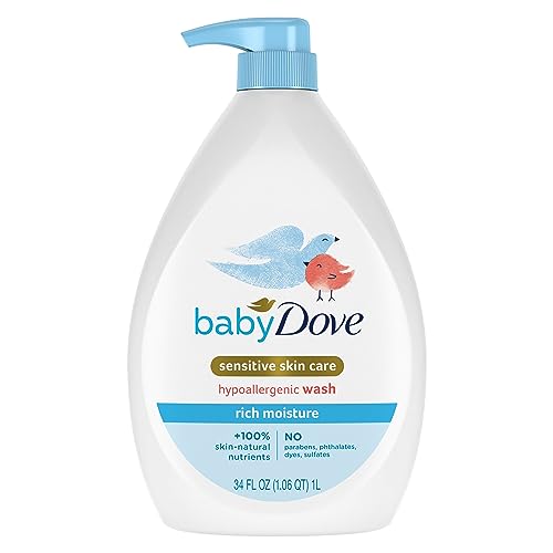 0011111044586 - BABY DOVE SENSITIVE SKIN CARE BABY WASH FOR BABY BATH TIME RICH MOISTURE TEAR-FREE AND HYPOALLERGENIC 34 OZ