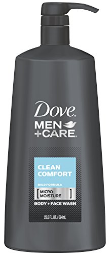 0011111394629 - DOVE MEN PLUS CARE CLEAN COMFORT BODY AND FACE WASH PUMP, 23.5 OUNCE
