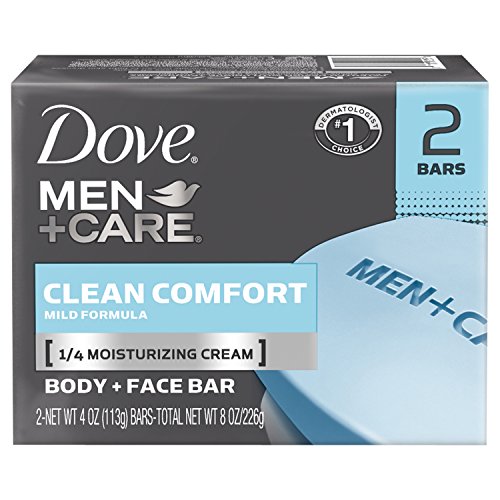 0011111407091 - DOVE MEN+CARE BODY AND FACE BAR, CLEAN COMFORT 4 OZ, 2 BAR
