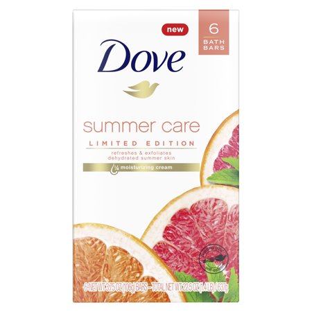 0011111458826 - DOVE SUMMER CARE LIMITED EDITION 6 BATH BARS EXFOLIATES FOR A NATURAL GLOW