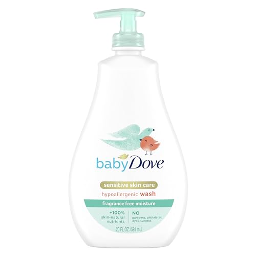 0011111638556 - BABY DOVE SENSITIVE SKIN CARE BABY WASH FOR BABY BATH TIME FRAGRANCE FREE MOISTURE FRAGRANCE FREE AND HYPOALLERGENIC, WASHES AWAY BACTERIA 20 OZ