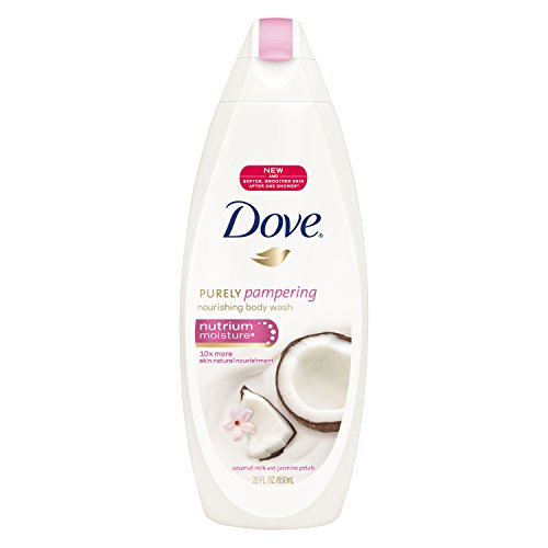 0011111708211 - DOVE PURELY PAMPERING BODY WASH, COCONUT MILK WITH JASMINE PETALS, 22 OUNCE, 4 COUNT