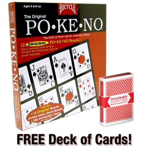 0111523545357 - PO-KE-NO RED WITH FREE DECK OF PLAYING CARDS