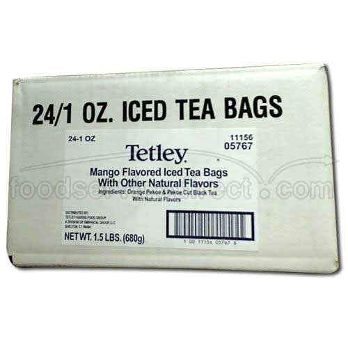0011156057671 - TETLEY MANGO FLAVORED ICED TEA - 1 OZ. TEA BAG, 24 TEA BAGS PER CASE