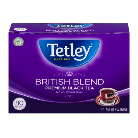 0011156060015 - (4 PACK) TETLEY BRITISH BLEND PREMIUM BLACK TEA - 80 CT