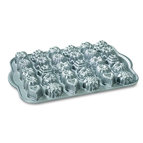 0011172594372 - NORDIC WARE PLATINUM COLLECTION CAST-ALUMINUM NONSTICK TEA-CAKE AND CANDY MOLD