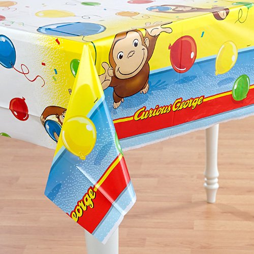 0011179212033 - CURIOUS GEORGE 54IN X 84IN PLASTIC TABLECOVER